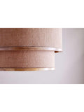 nkuku Darat mango wood and jute ceiling light natural, British brand