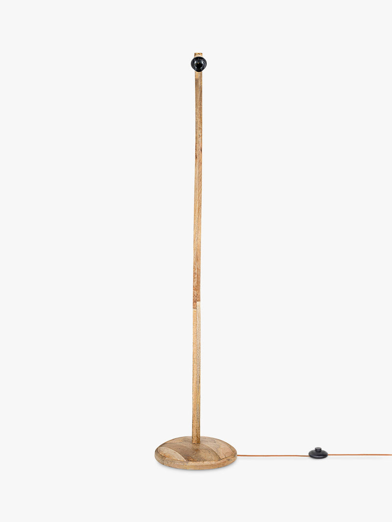 nkuku Namira mango wood floor lamp base natural - British product