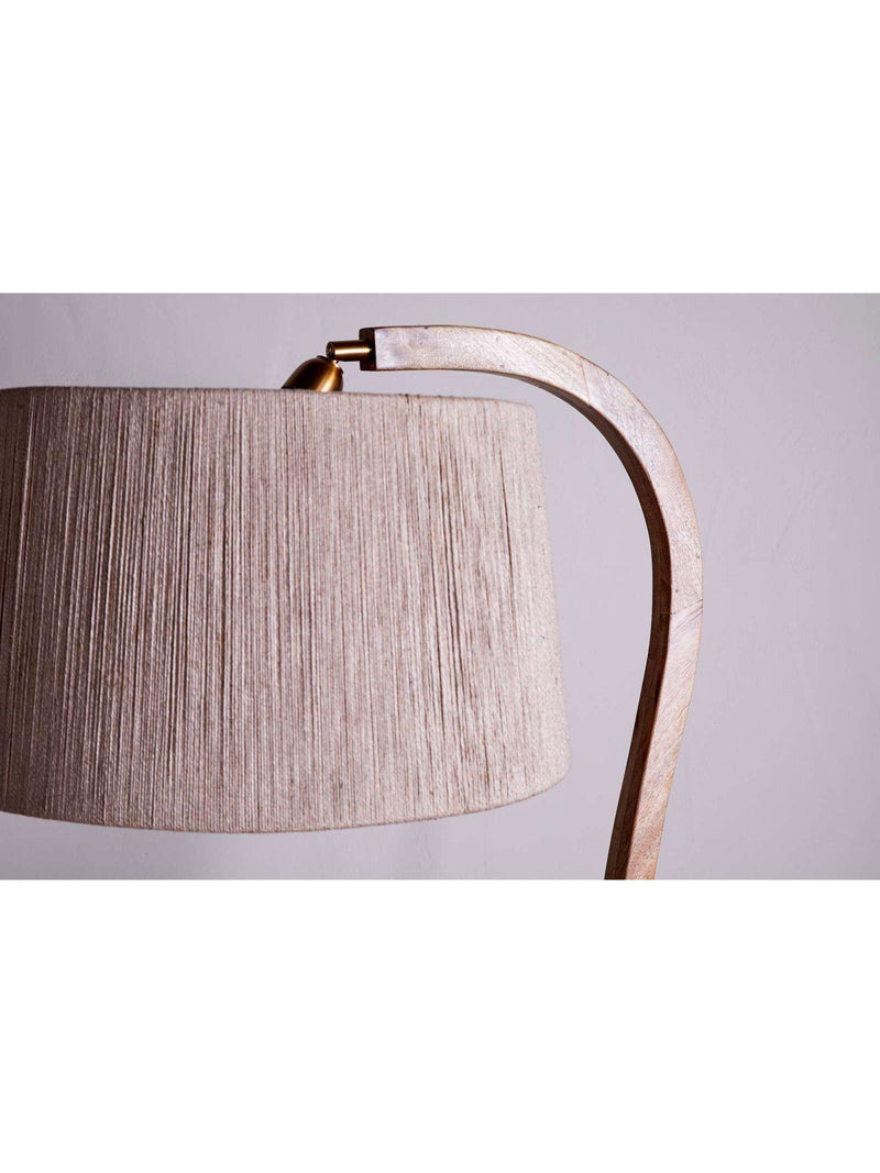 nkuku Namira mango wood floor lamp base natural - British product