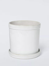 John Lewis John Lewis Classic Glazed Stoneware Planter, 25.5cm, Cream- Buy online at McGrocer
