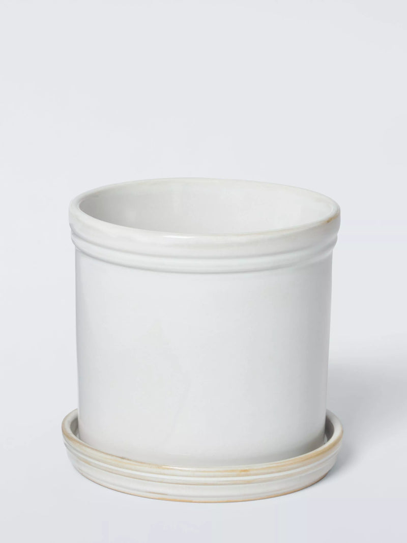 John Lewis cream glazed stoneware planter 15.5cm (British brand)