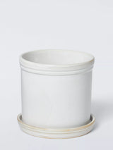 John Lewis John Lewis Classic Glazed Stoneware Planter, Cream, 15.5cm- Buy online at McGrocer