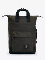 John Lewis Barbour Field Waxed Cotton Backpack Olive/Black- Buy online at McGrocer