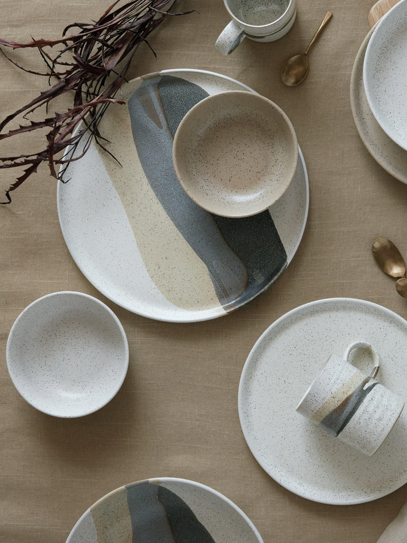 Denby Grain Accent stoneware serving platter 31cm - British product