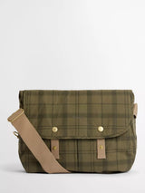 John Lewis Barbour Transport Riever Crossbody Bag, Dusky Green Tartan- Buy online at McGrocer
