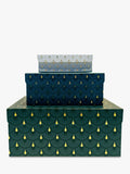Eleanor Stuart art deco scalloped gift box dark green - British product