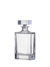 John Lewis Crystalite Bohemia Plain Rectangular Crystal Glass Spirits Decanter, 700ml, Clear- Buy online at McGrocer