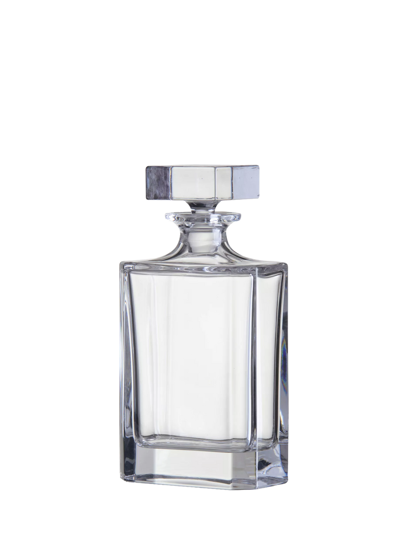 Crystalite Bohemia rectangular crystal glass decanter 700ml - British product