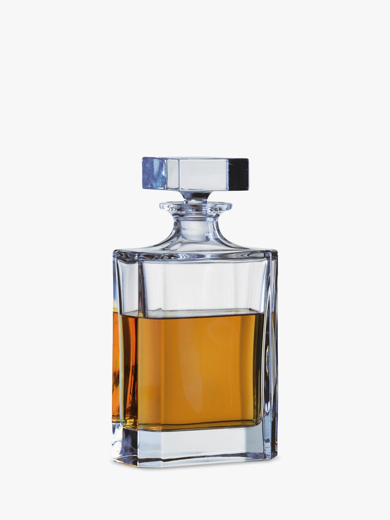 Crystalite Bohemia rectangular crystal glass decanter 700ml - British product
