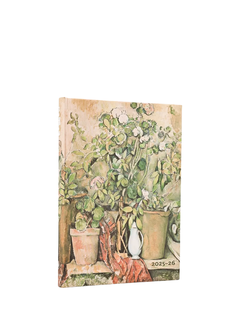 Paperblanks Cézanne 2026 diary with Terracotta Pots and Flowers cover, imported from the UK