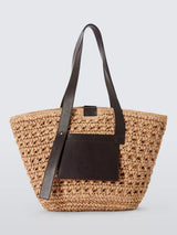 John Lewis John Lewis Raffia Tote Bag, Brown- Buy online at McGrocer