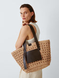 John Lewis brown raffia tote bag, UK version