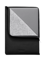 John Lewis WOOLNUT Leather Folio for 16-inch MacBook Pro Black- Buy online at McGrocer