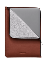 John Lewis WOOLNUT Leather Folio for 16 MacBook Pro in Cognac- Buy online at McGrocer