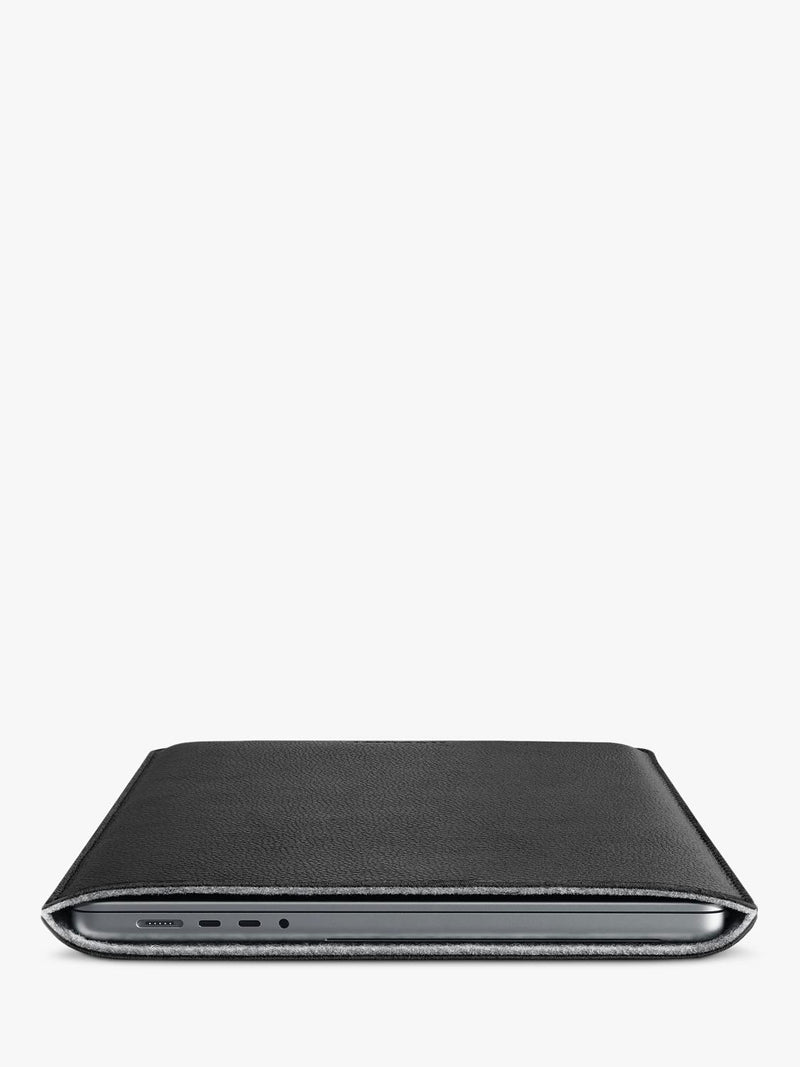 WOOLNUT leather sleeve black 16-inch MacBook Pro - British product