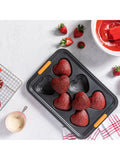 Le Creuset heart non-stick bake tray 6 cup - British product