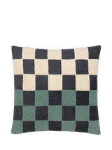 John Lewis MADE Checkerboard Boucle Cushion Marine 50 x 50cm- Buy online at McGrocer
