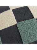 MADE checkerboard boucle cushion marine 50x50cm, imported from the UK