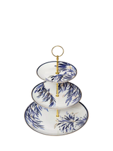 John Lewis Sara Miller Anniversary Collection Fine China 3-Tier Cake Stand, Blue- Buy online at McGrocer