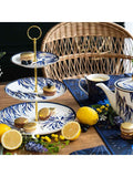 Sara Miller fine china 3-tier cake stand paradise pattern, UK version
