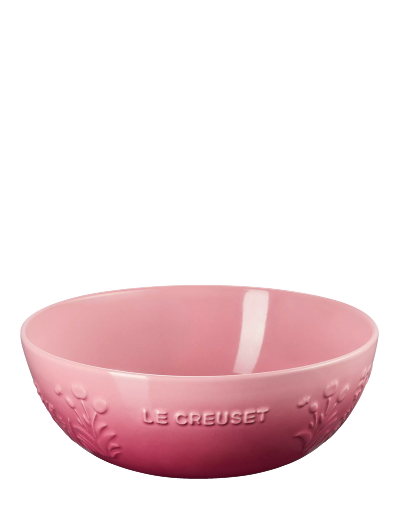 Le Creuset stoneware multi bowl 25cm floral design, imported from the UK
