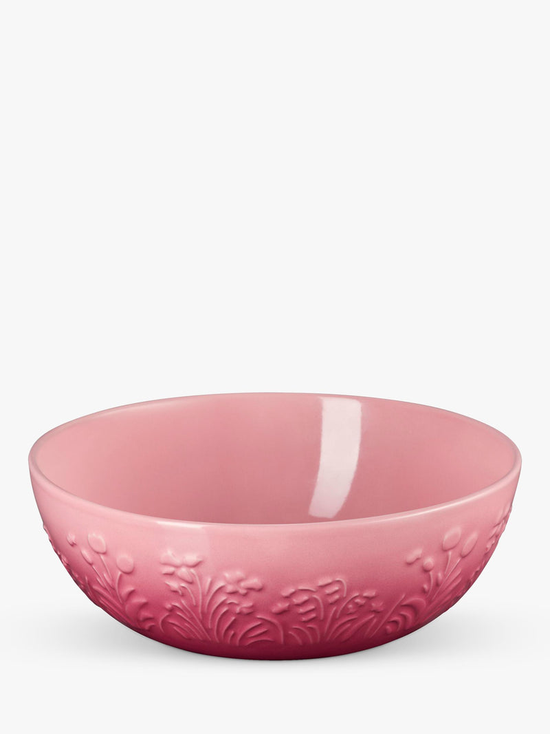 Le Creuset stoneware multi bowl 25cm floral design, imported from the UK