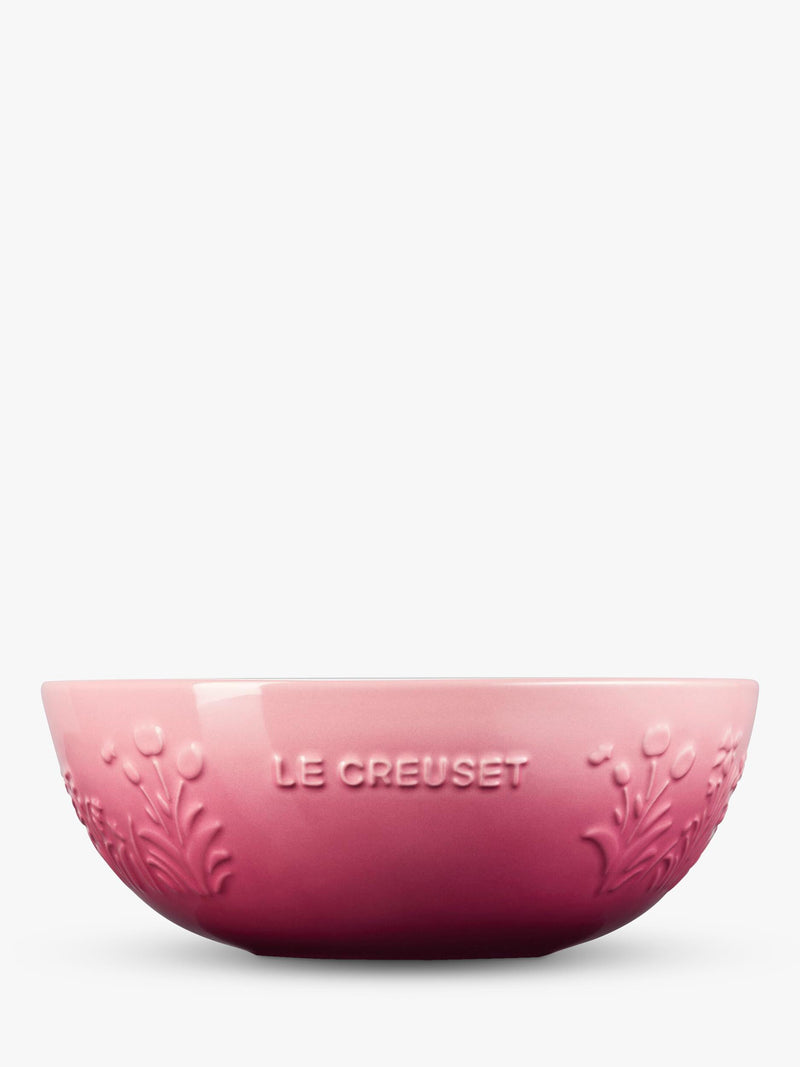 Le Creuset stoneware multi bowl 25cm floral design, imported from the UK