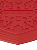 Le Creuset Cerise heart-shaped silicone trivet (British brand)