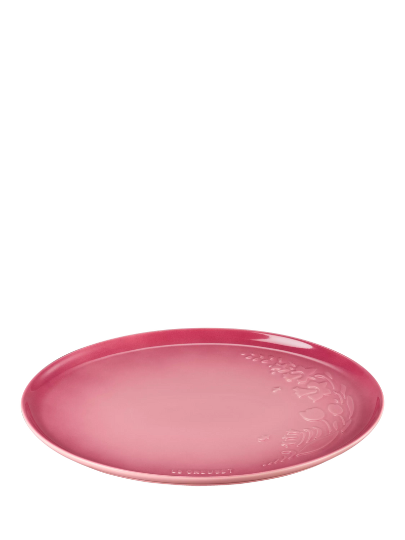 Le Creuset Stoneware Jardin Oval Serving Platter, 36cm, Rose Quartz
