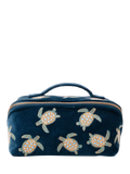 Elizabeth Scarlett navy turtle lay flat makeup bag - British product