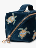 Elizabeth Scarlett navy turtle lay flat makeup bag - British product