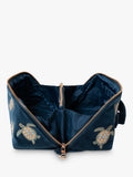 Elizabeth Scarlett navy turtle lay flat makeup bag - British product