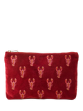 Elizabeth Scarlett lobster pouch red multi organic cotton, imported from the UK