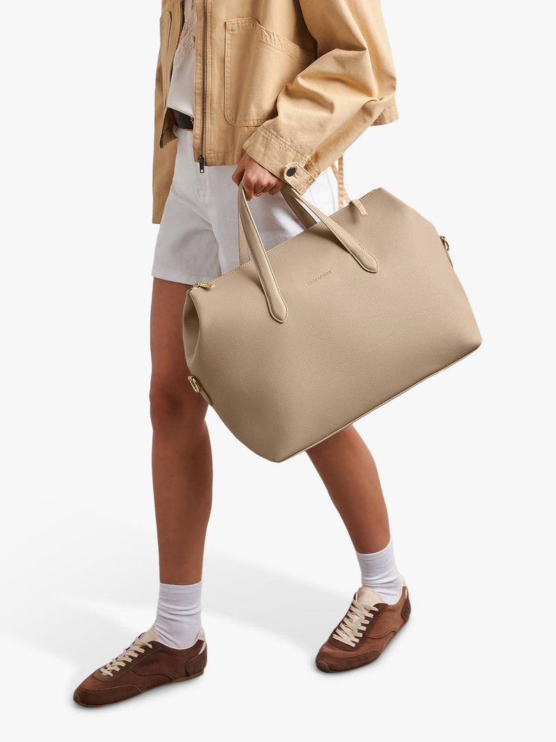 Katie Loxton Milan cabin bag in light taupe - British product