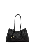Katie Loxton Nova woven shoulder bag black, UK version