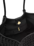 Katie Loxton Nova woven shoulder bag black, UK version