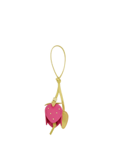 John Lewis Katie Loxton Faux Leather Strawberry Bag Charm, Chartreuse Magenta, 30g- Buy online at McGrocer