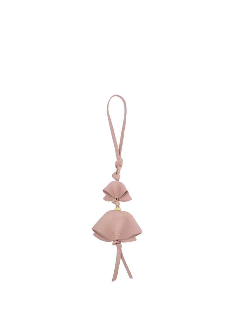 Katie Loxton faux leather tulip bag charm Pink Heather (British brand)