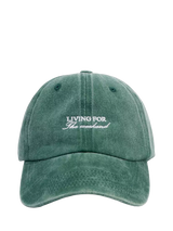 John Lewis Katie Loxton Embroidered Weekend Baseball Cap, Green, One Size- Buy online at McGrocer