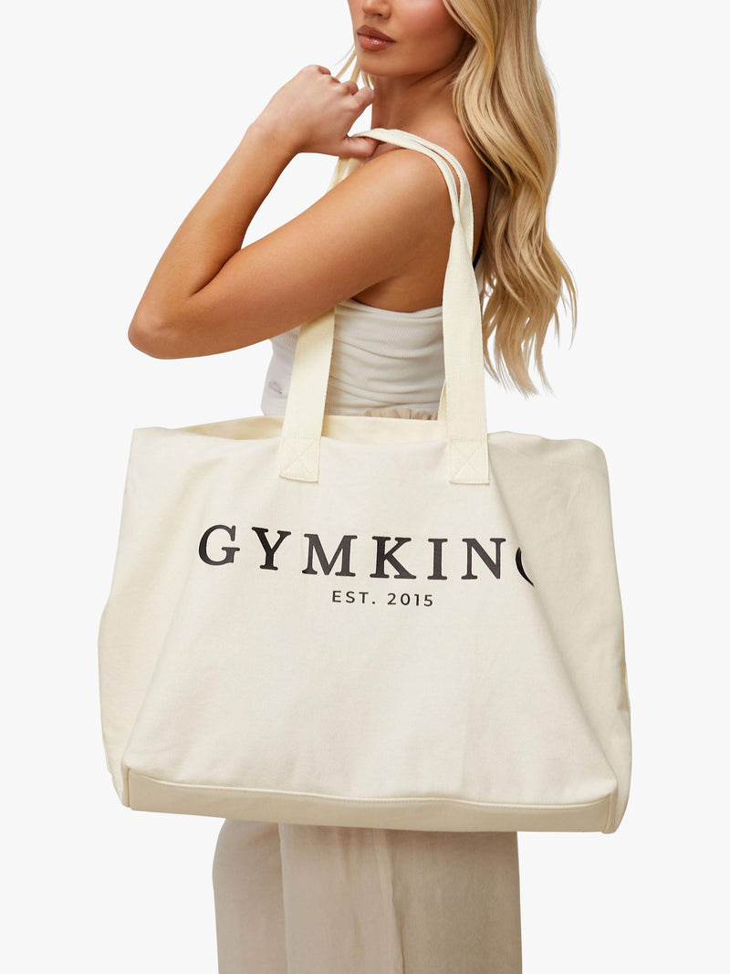 Gym King tote bag light beige - British product
