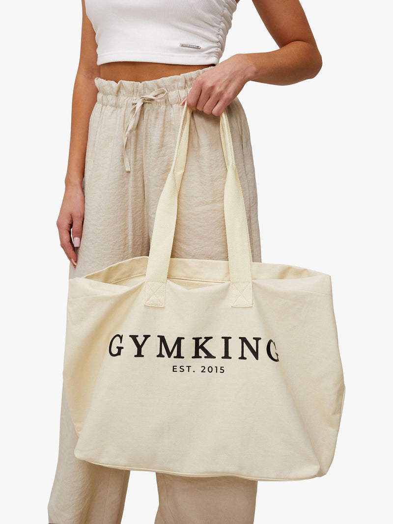 Gym King tote bag light beige - British product