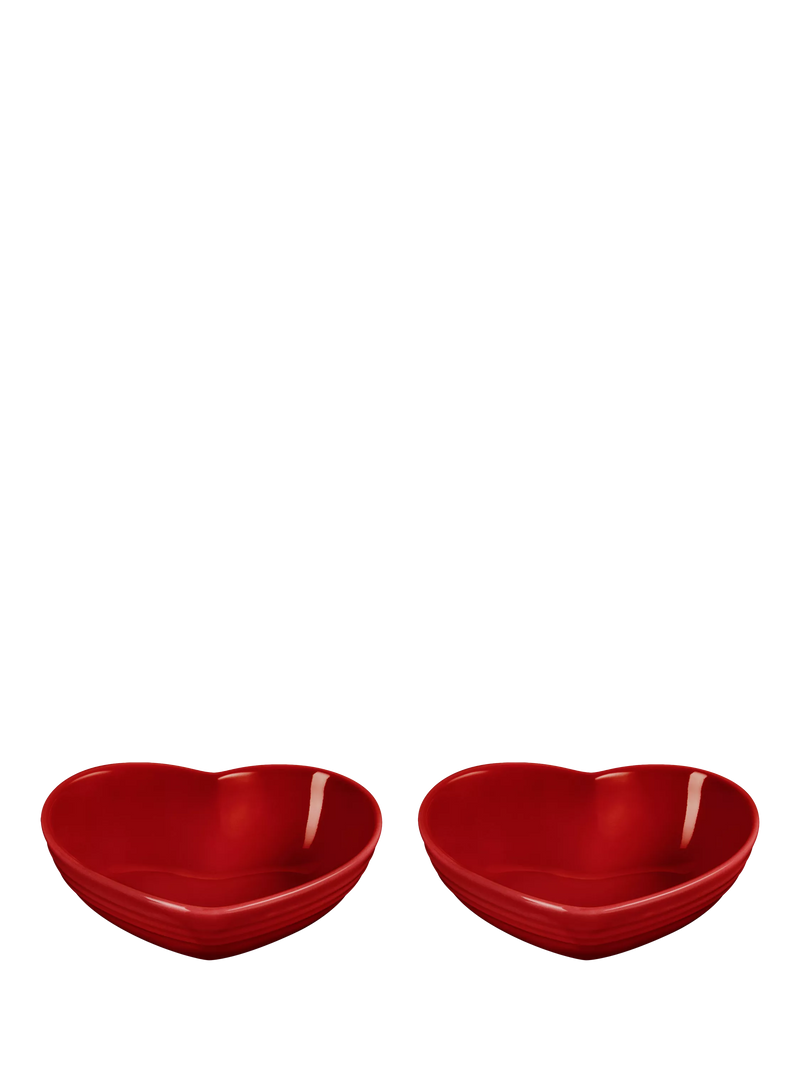 Le Creuset Stoneware Mini Heart Dish, Set of 2