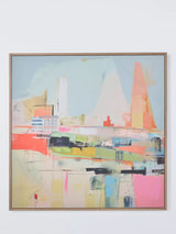 John Lewis John Lewis Irena Orlov 'Vibrant Abstract City' Embellished Framed Canvas Print, Multi, 82.8 x 82.8cm- Buy online at McGrocer