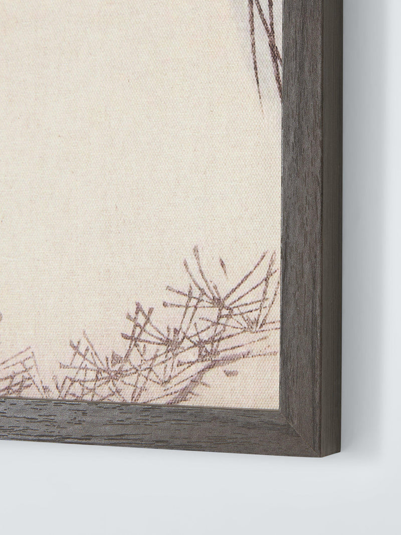 John Lewis two peacocks framed canvas print 92x42cm UK version