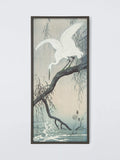 John Lewis Ohara Koson white heron framed canvas print 92x42cm, UK version