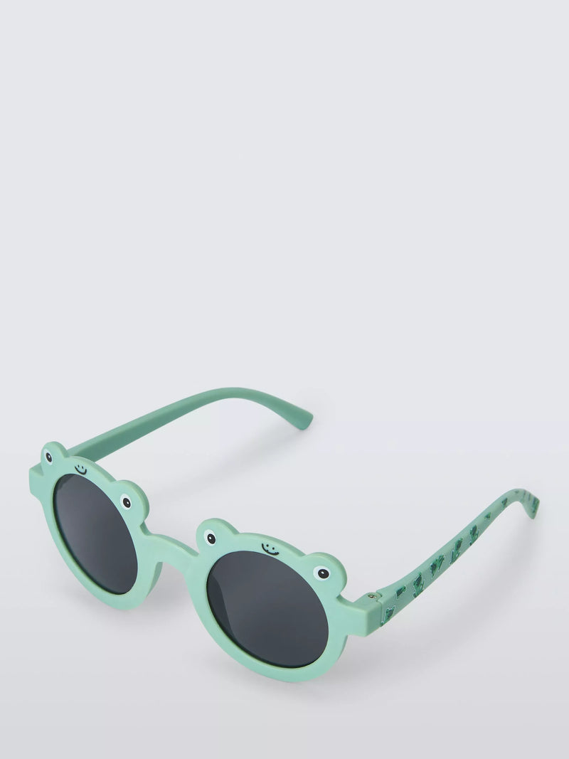 John Lewis baby frog sunglasses with round green frame (British brand)