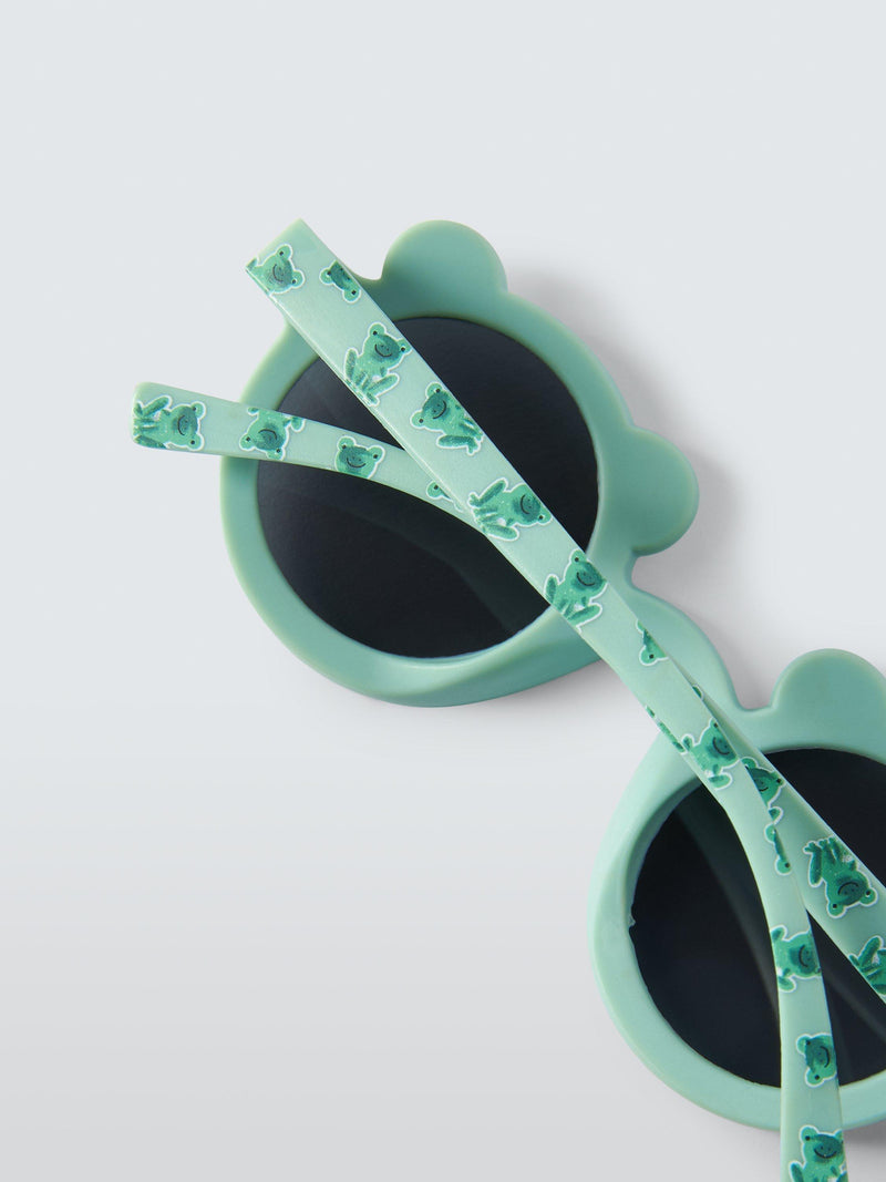 John Lewis baby frog sunglasses with round green frame (British brand)