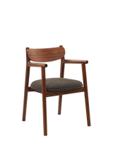 John Lewis John Lewis Pierro Dining Chair, Walnut/Mocha- Buy online at McGrocer