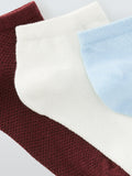 John Lewis trainer socks burgundy pack of 3, UK version