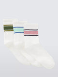 John Lewis tube socks pack of 3 multi colour block - British product
